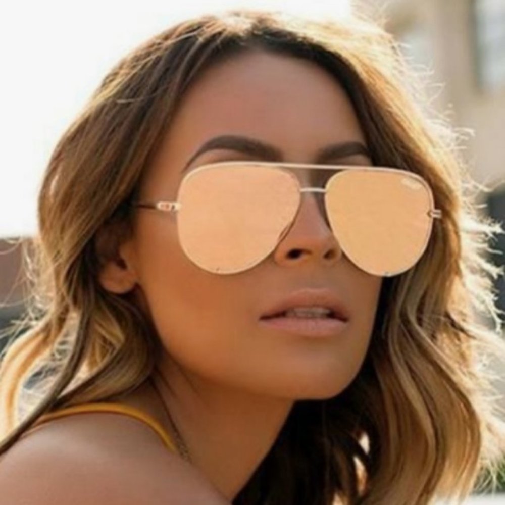 Quay x Desi P.  High Key Rose Gold Sunglasses
